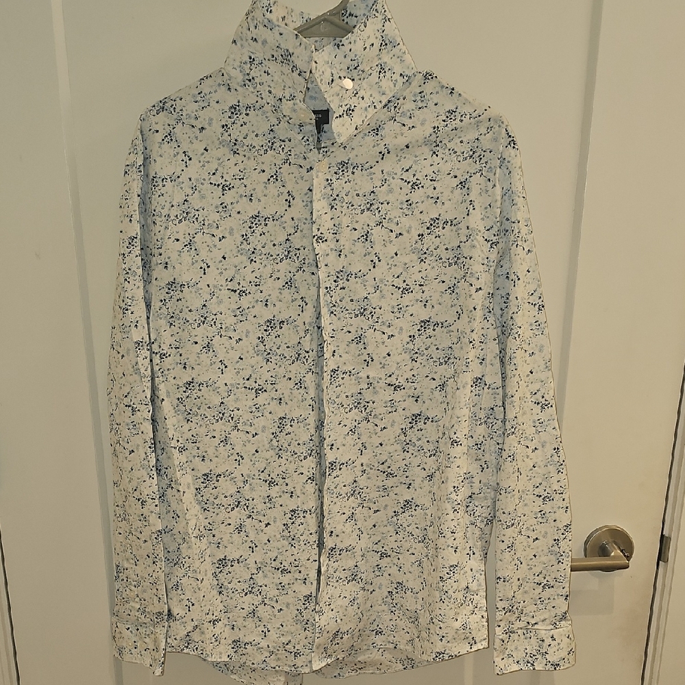 Express Blue Floral Shirt